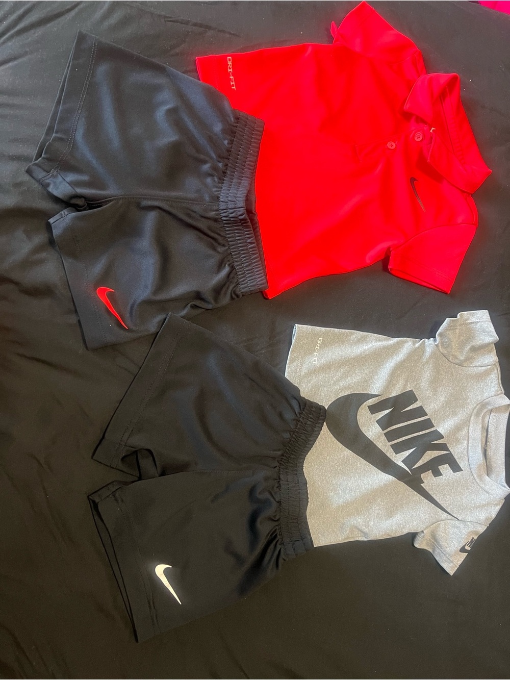 2- 12MO Boys Nike shirt & short outfits